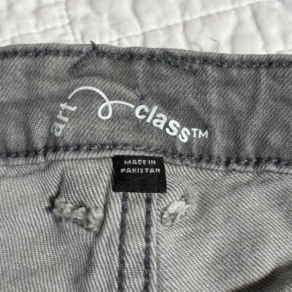 Art Class Girls XL 16 Gray Mid-Rise Wide Leg Cargo Pants NWT Adjustable Waist - Picture 4 of 4